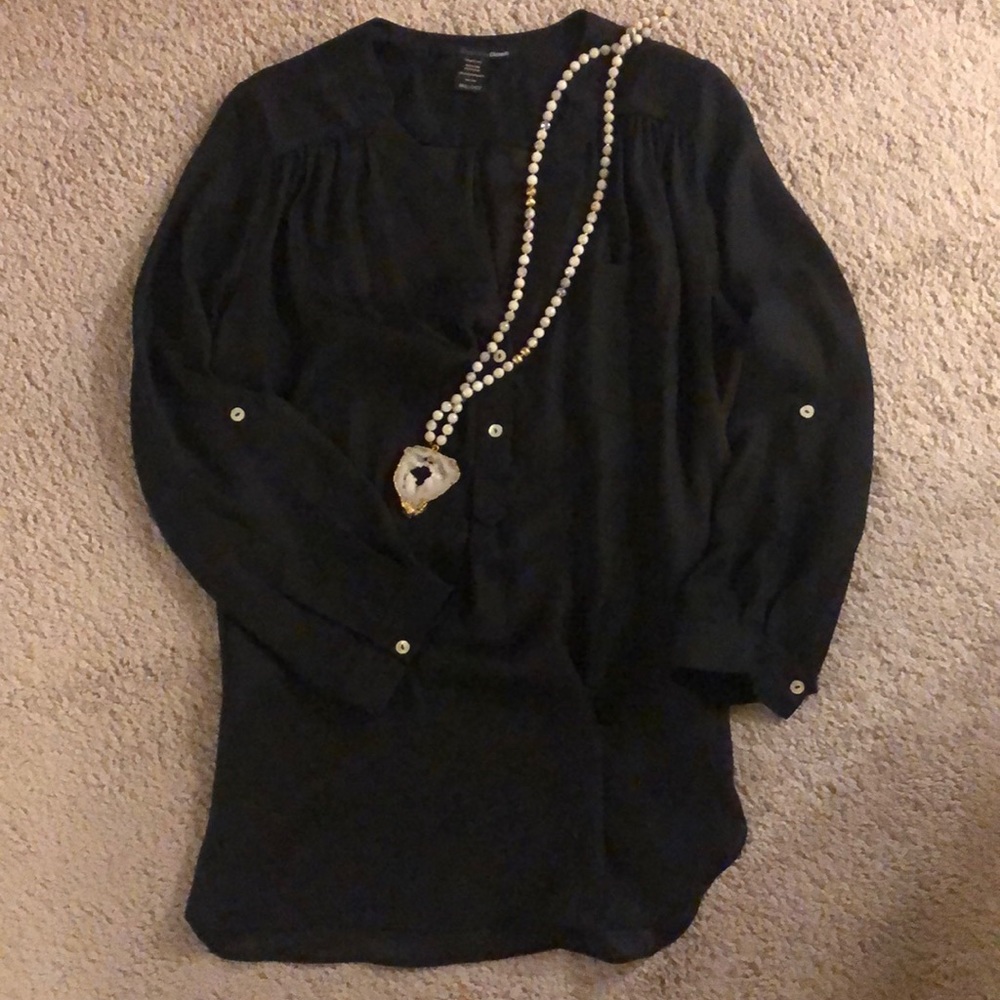Ellison black v neck tunic